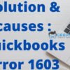 Quickbooks Error 1603