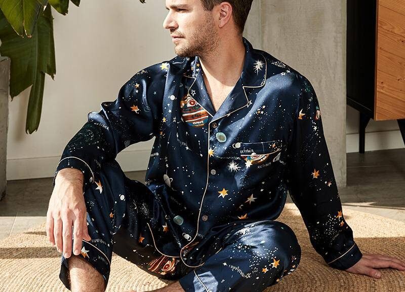 Silk Pajamas Sets for Men - Geeks Around World