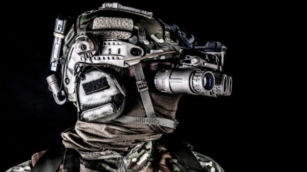 Night vision optics and tactical helmets